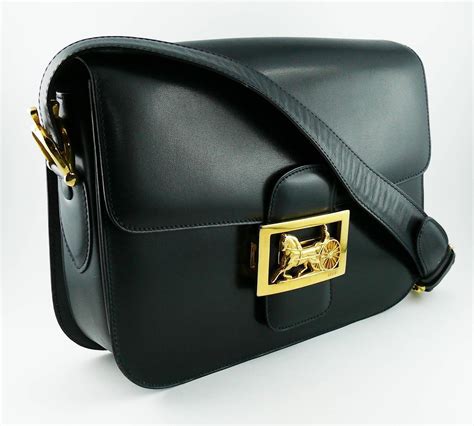 celine horse box|Celine Vintage Horse Carriage Box Bag .